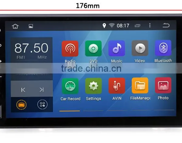 Android 4.4.4 Stereo Unversal Car GPS of 2 DIN 101mm*176mm 7 Inch Navi Radio Headunit Navi Free Map 1024*600 Screen 1.6G CPU photo-5