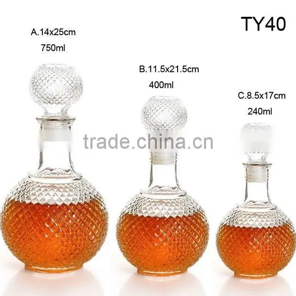 750ml Glass Vodka Bottle With Glass Cork photo-2