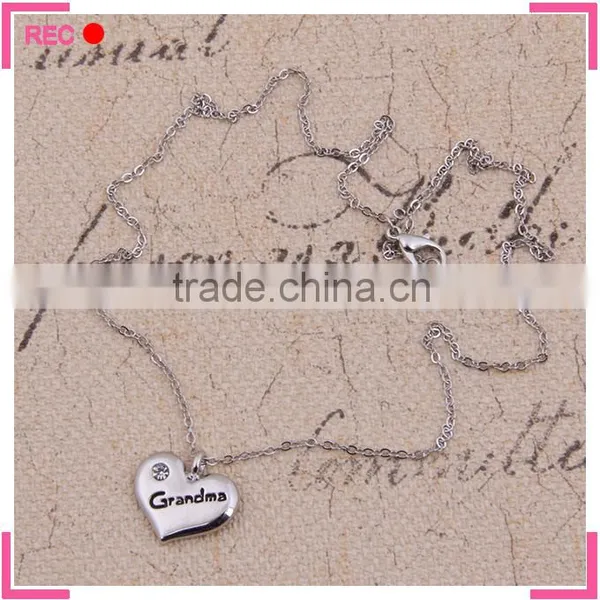 Pendant Necklaces Jewellery With Heart Pendant, Grandma Necklaces for Young Girls photo-2