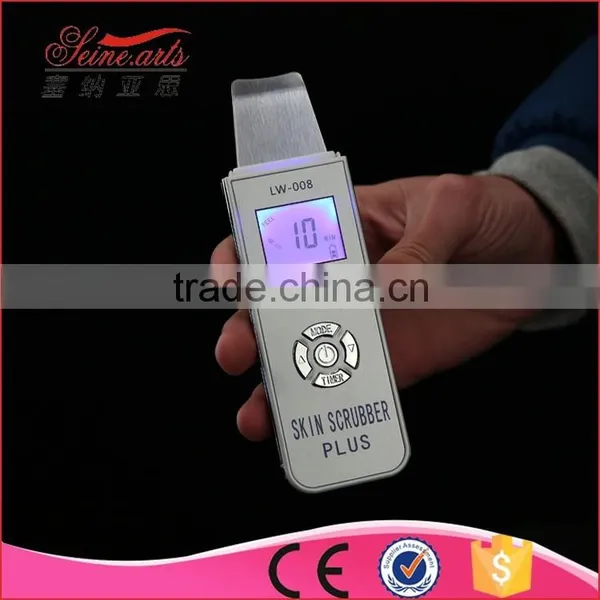 2015 Newest SNYS LW-008 Thinnest Lithium Facial Beauty Instrucment Battery Operated Skin Scrubber photo-2