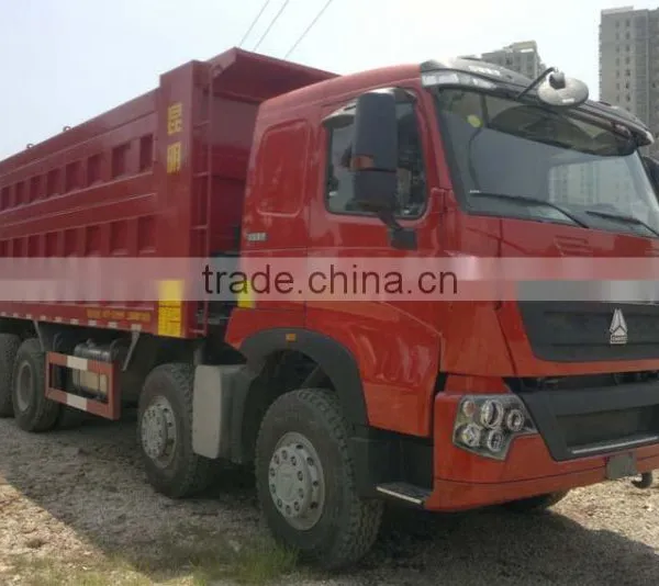 SINOTRUK HOWO T7H 390HP LHD 8X4 MAN Diesel Sand 30Ton Tipper Truck photo-2