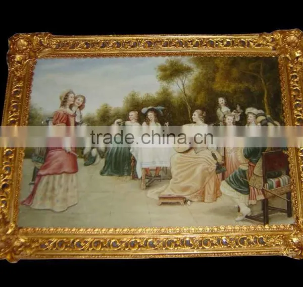 The Family Picnic Framed Wall Mounting Oil Painting, Home Decorated Painting Mural photo-4