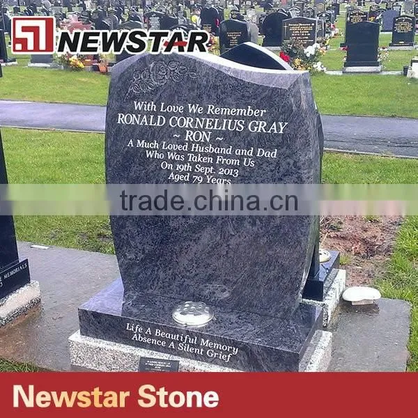Newstar Natural Stone Bahama Blue Granite Headstone photo-3