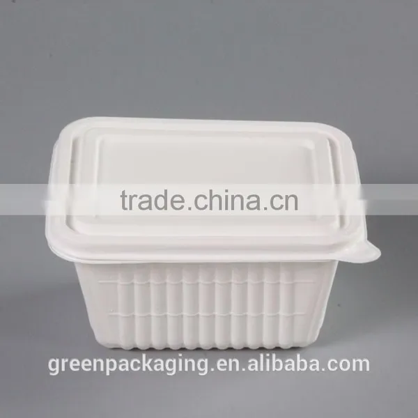 Biodegradable Eco-friendly Corn Starch Boxes Customized Design 1000ml photo-3