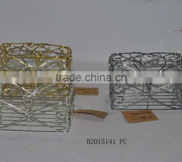 Rectangular Gold Chrome Basket photo-2