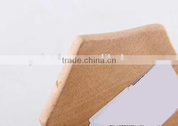 Hexagonal Wooden Mirror photo-3