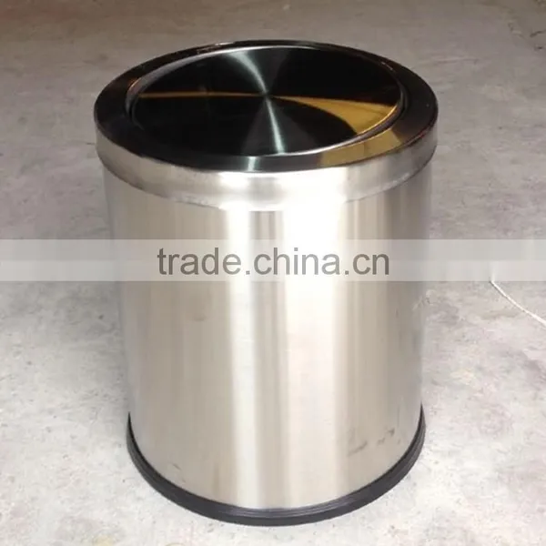 Smart Dustbin Stainless Steel Swing Lid Waste Bin for Room in photo-2