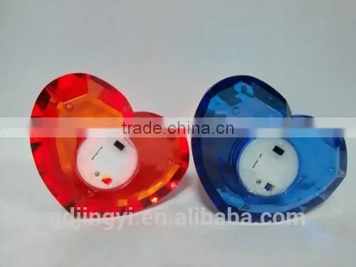 LED Lighted Acrylic Heart Shape Base Colorful Candles Decoraitons photo-6