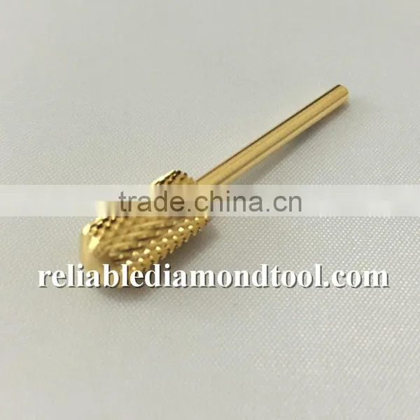 Total Length 40MM Shank Diameter Barrel Ball Golden Carbide Burr for Nail HUAXING JIANGYIN photo-2