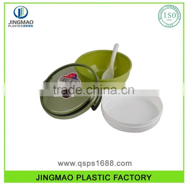 Customized Logo Double Deck PP Plastic Lunch Box With Spoon photo-2