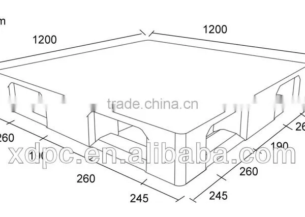 Pallet With 6 Runner Single Side Racking Plastic Pallet photo-2