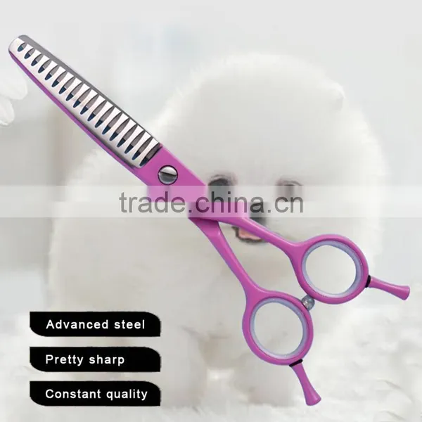 CA-618DP 6inch Opposing Handle Pink Pet Grooming Scissors photo-2