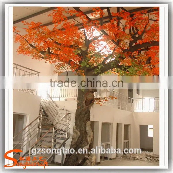 2017 Customized Artificial Autumn Red Maple Tree Cheap Artificial Trees Large Artificial Decorative Tree photo-5