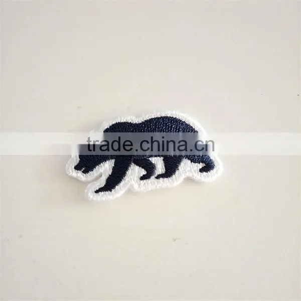 China Custom High Quality Iron on Embroidery Black Patches for Jeans photo-3