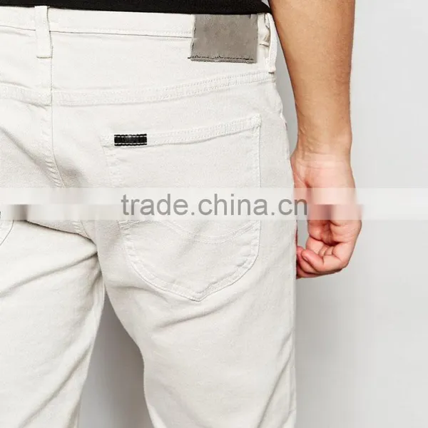 White Plain Denim New Style Jeans Pent Men Wholesale China photo-3