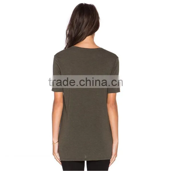 95 Cotton 5 Spandex Extended t Shirt Blank Vintage t Shirts photo-3