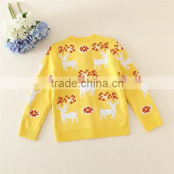 Duoduo Princess Latest Sweater Designs for Girls Baby Cardigan Sweater Children Cardigans With Deer Prints photo-2