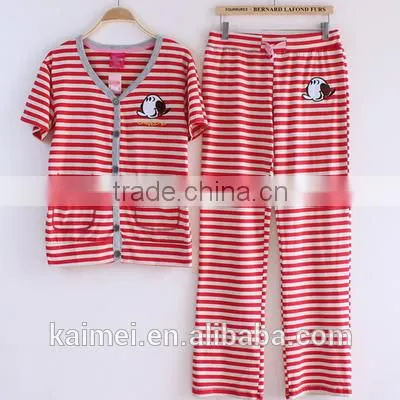 Latest Design High Quality Best Price 100% Cotton Pajamas for Couple photo-2
