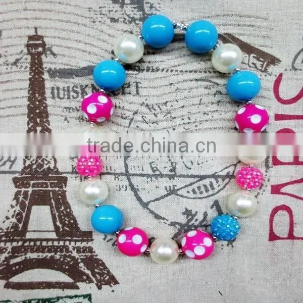 Spring Bubblegum Chunky Bead Necklace Wholesale photo-4