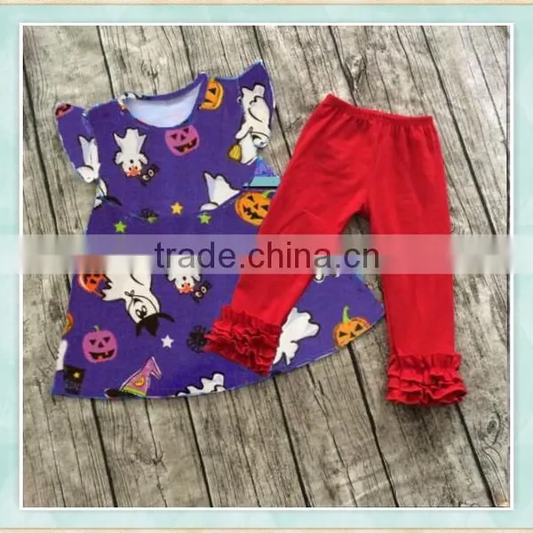 Girl's Beautiful Printed Suit Halloween Design Stylekids Clothing Wholesale photo-5