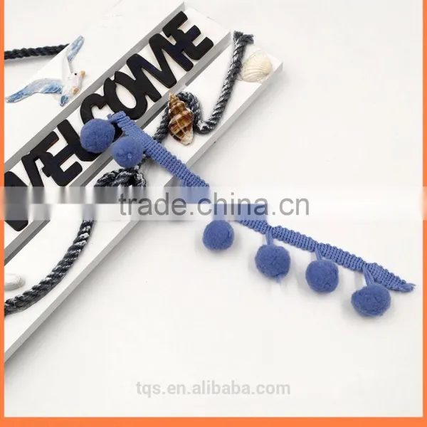Stock Colorful Women's Girl's Apparel Accessories Pom Pom Ball Trimming photo-2