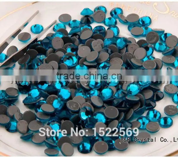2058HF(1440Pcs/lot) Hight Quality Blue Zircon Rhinestones FlatBack HotFix Crystal SS20 photo-2