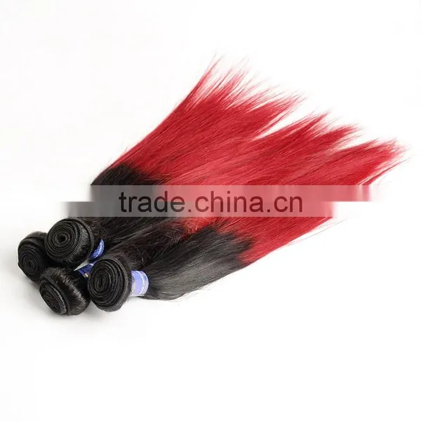 Cheap Price With High Quality Two Tone Ombre Colored Hair Weave Bundles , Peruvian Hair photo-4