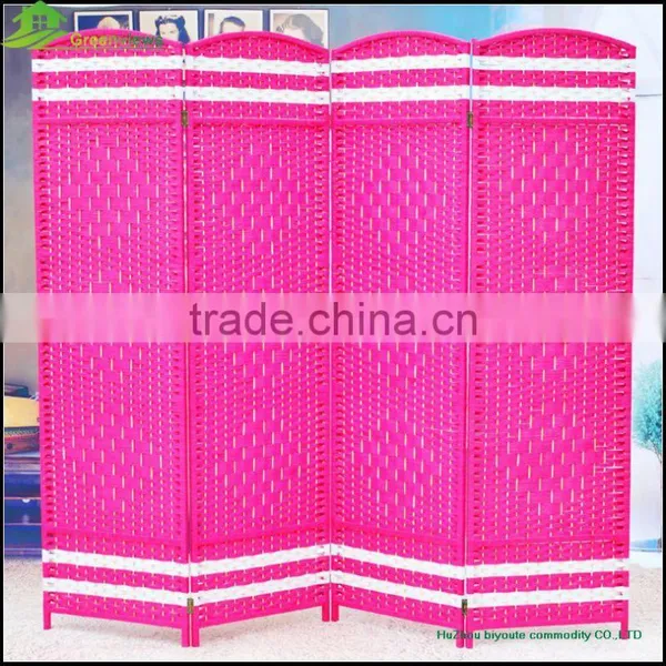 Pink Full Size Decorative Outdoor Folding Screen Garden Folding Screen Folding Bath Screen