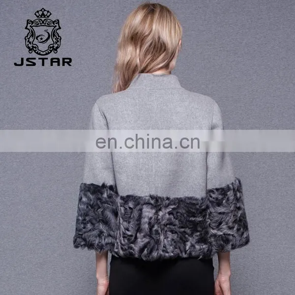 Hot Sale Factory Directly Women Grey Cashmere Coats photo-5