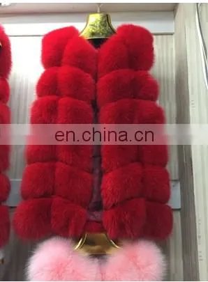 Factory Price Red Fox Fur Vest For Lady photo-5