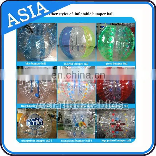 2017 Hot-selling Half Color Inflatable Green Bumper Battle Ball Bubble Bowling Ball Suits photo-3