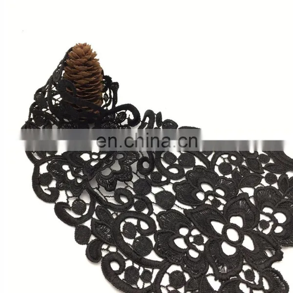 OLN14770 Elegant Black Neck Lace Hand Embroidery Designs for Girls Dress photo-5