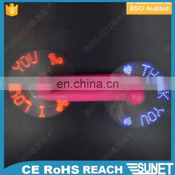 New Fashion Batteries Changed Cutom Led Fan Pen