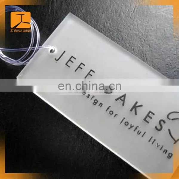 Clothing Plastic Hang Tags Semi Clear Pvc Tag for High Quality Garment Brand Name Swing Tags Custom Logo photo-6