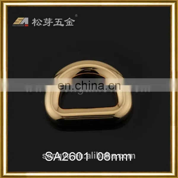 Personalized Metal Small D Ring For Shoe Or Garment, Gold Plated Small D Ring photo-3