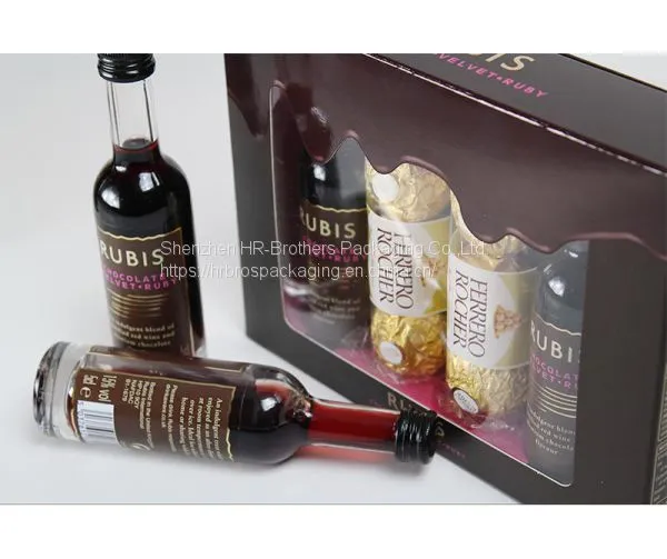 Wholesale Hot Sale Custom Square Luxury Black Paperboard Paper Wine Box photo-2
