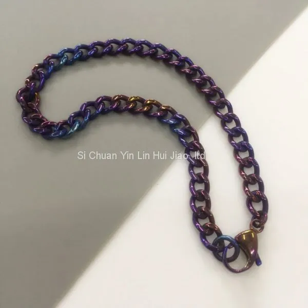 Pure Titanium Chain Bracelet for Sensitive Skin, For Him or Her, Sturdy Chain Titanium Bracelet photo-3