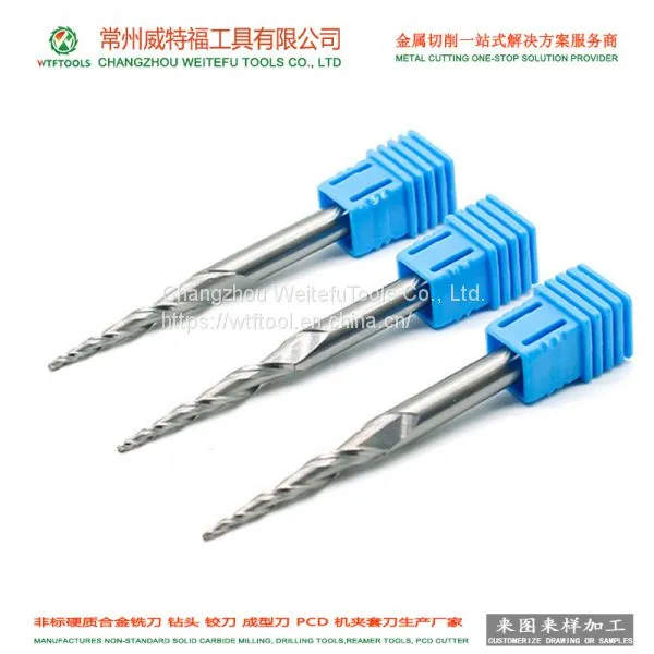 WTFTOOLS Manufacturer Nonstandard Solid Carbide Taper End Mill Cutter photo-2