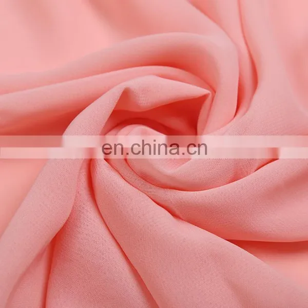 Chinese Supplier 75D Polyester Plain Chiffon Fabric Plain Dyed High Quality Chiffon Fabric photo-3