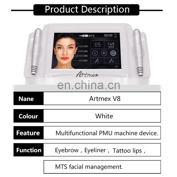 Permanent Eyebrows Make Up Tattoo Machine MTS Tattoo Gun Artmex V8 photo-6