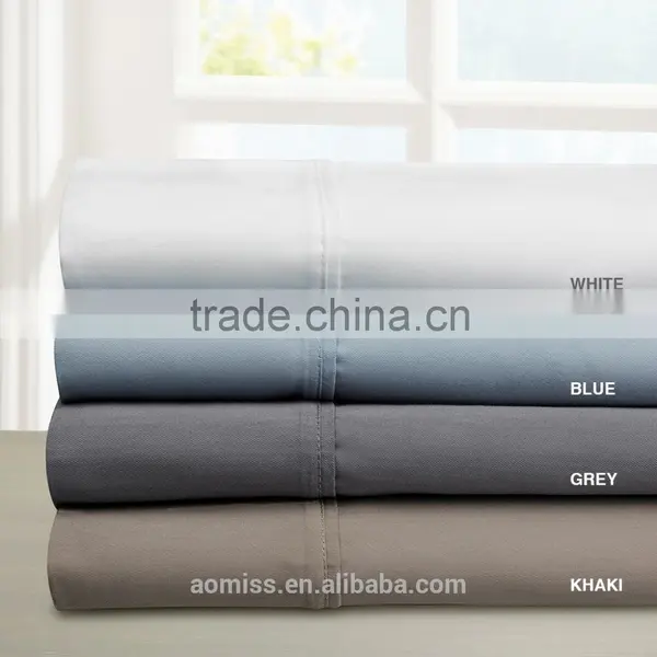 400 Thread Count Sateen 100% Cotton Sheet Sets Multi Color Solid Bedding Linen Set