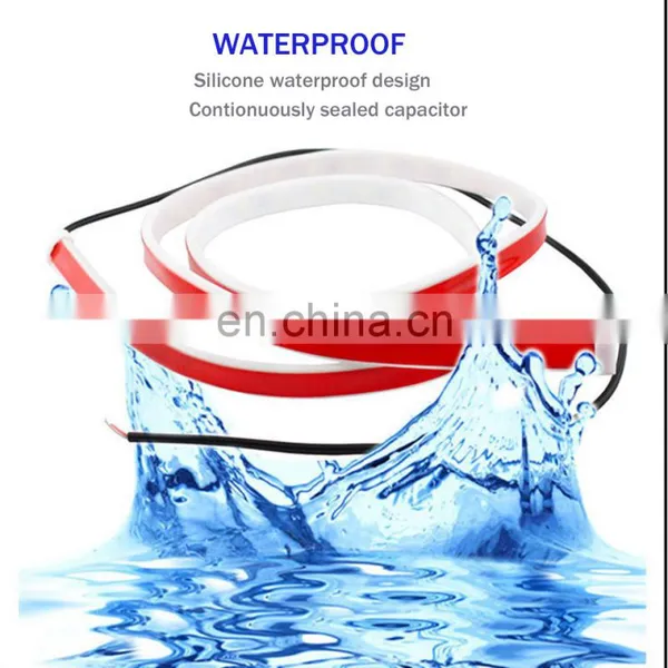 Led Car Door Light Strip 120cm Strobe Warning Streamer Welcome Lamp Waterproof Auto Decorative Ambient Atmosphere Lights 12v New photo-2