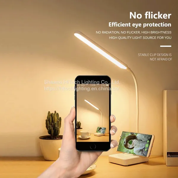 LED Desk Lamp 3 Mode Color Lighting Adjustabale Brightness Rechargeable USB LED Reading Lamp Eye Protection Study Light photo-3