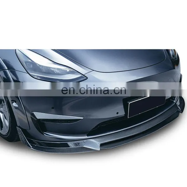 Carbon Fiber Fog Light Cover Front Bumper Canards for Tesla Model Y High Quality Car Accessories