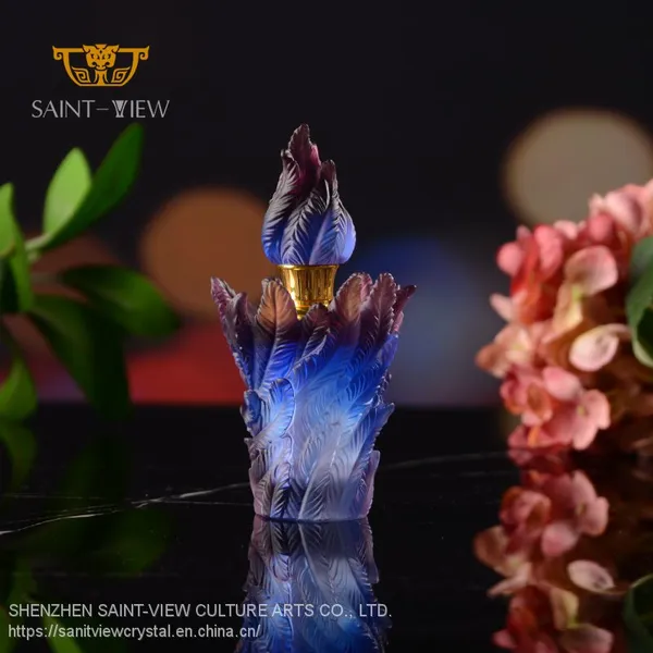 SAINT-VIEW ORIGINAL DESIGN Feather Design Perfume Crystal Dropper Essence Bottle Personal Care Essential Oil photo-4