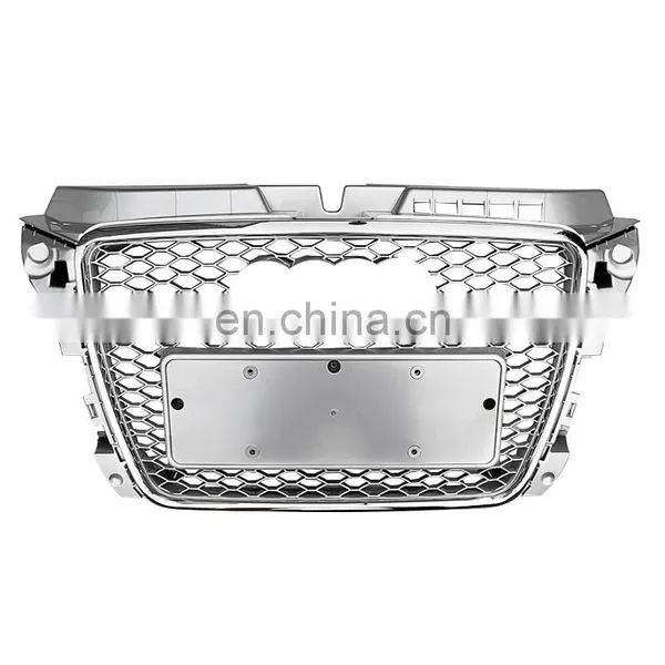 High Quality Front Grill for Audi A3 Material Black RS3 Radiator Honeycomb Grills 2007 2008 2009 2010 2012 2013 photo-3