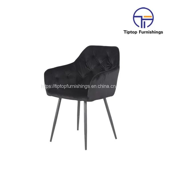 Tiptop Factory Wholesale Nordic Modern Simple Dinning Leather/velvet Dining Chair photo-3