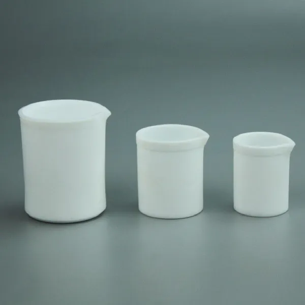 PTFE Pure White Beaker Can be Heated on a Hot Plate Can be Equipped with a Lid