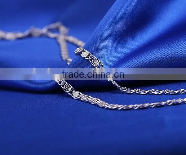 Yiwu Wholesale Fashion Jewelry Rhodium Plated Flat Chain Beautiful Necklace photo-6