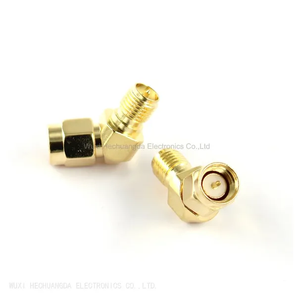 Sma To Rp Sma Adapter Rf Coaxial Adapter 50 Ohm Gold Plated 45 Degree 135 Angle Male To Female SMA Connector photo-3